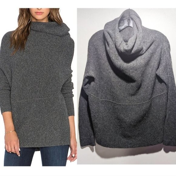 J Brand | Lindley Wool Sweater in Medium Heather Grey - Picture 1 of 7